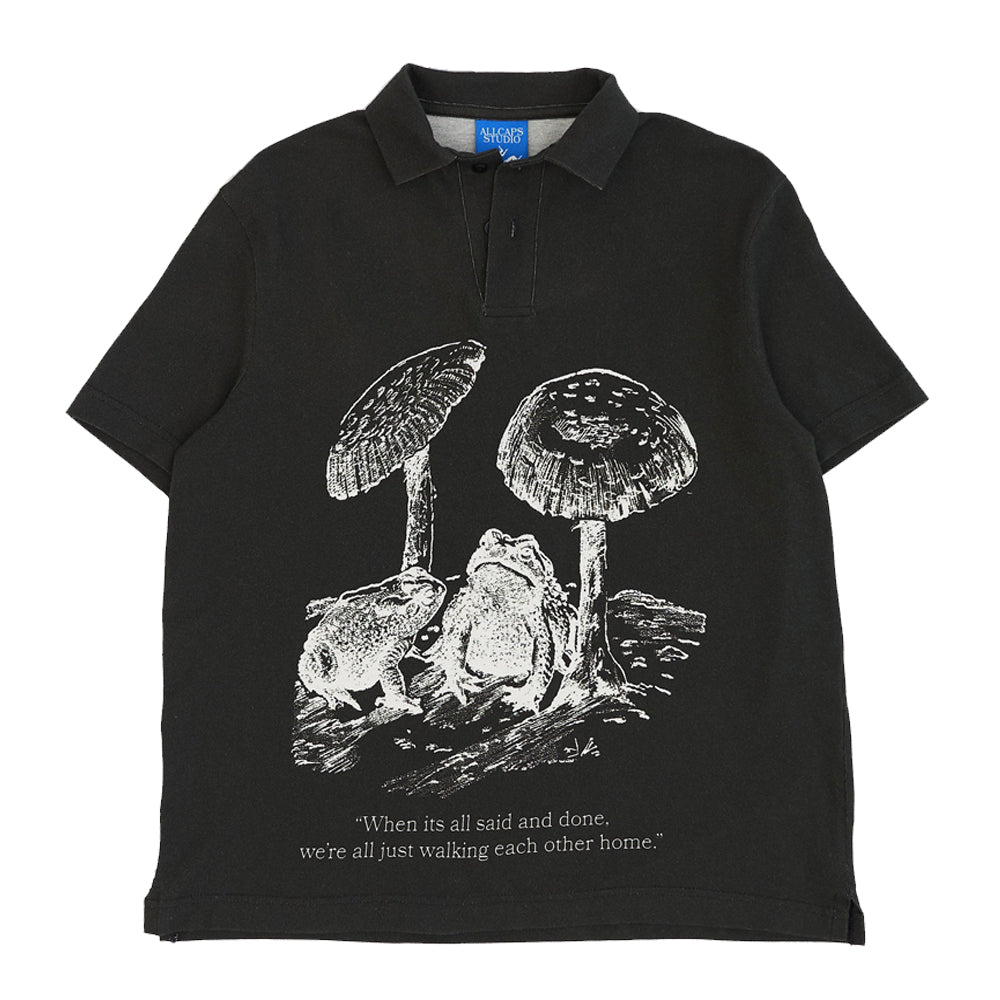 ALL CAPS STUDIO - Walking Home Polo - Black ALL CAPS STUDIO - Walking Home Polo - Black