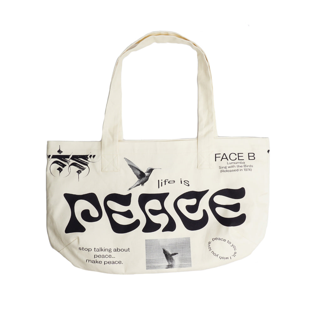 ALL CAPS STUDIO - Lumumba Tote Bag - Natural ALL CAPS STUDIO - Lumumba Tote Bag - Natural