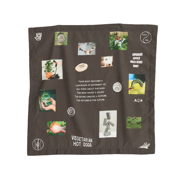 ALL CAPS STUDIO - Mood Board Bandana - Charcoal ALL CAPS STUDIO - Mood Board Bandana - Charcoal