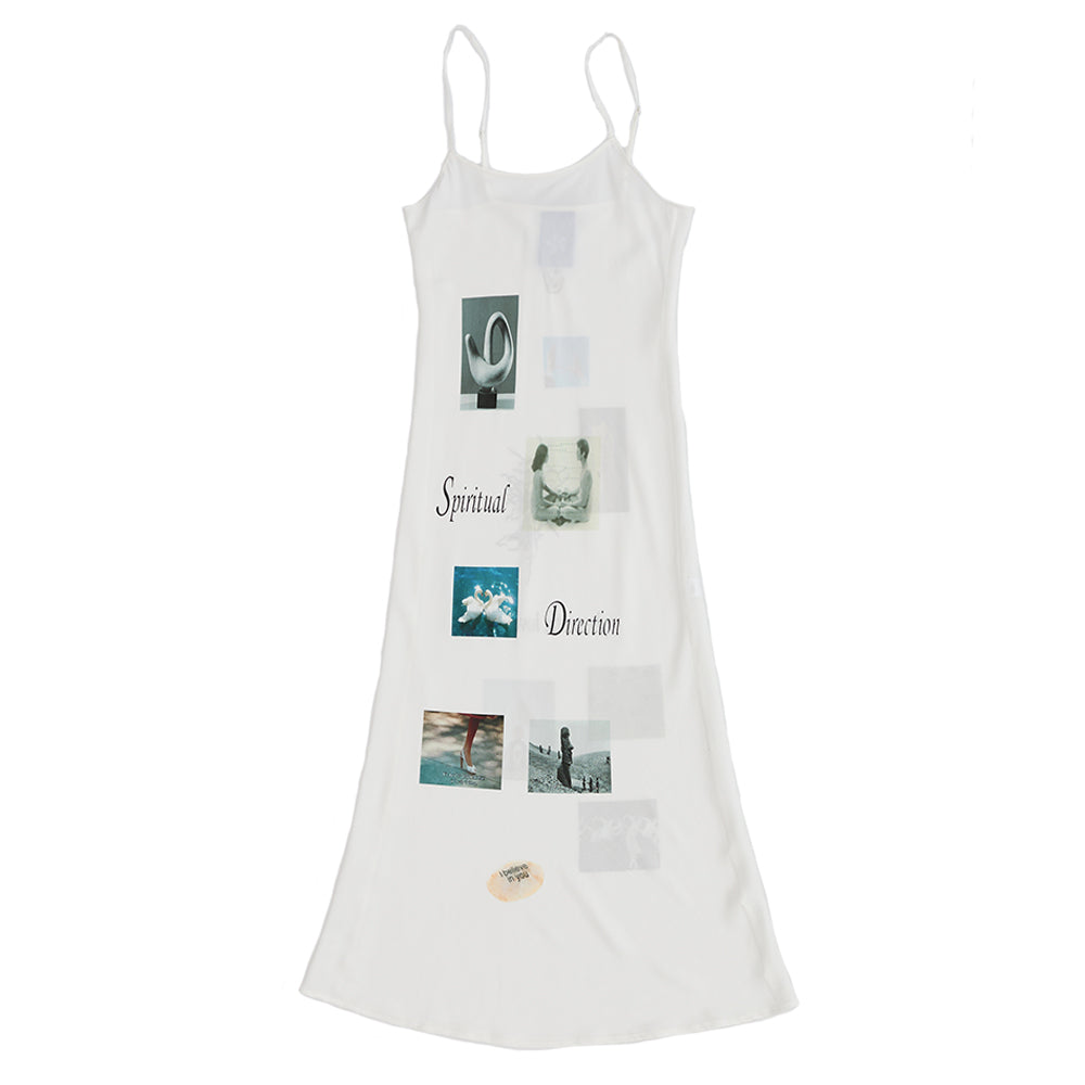ALL CAPS STUDIO - Mood Board Slip Dress - White ALL CAPS STUDIO - Mood Board Slip Dress - White