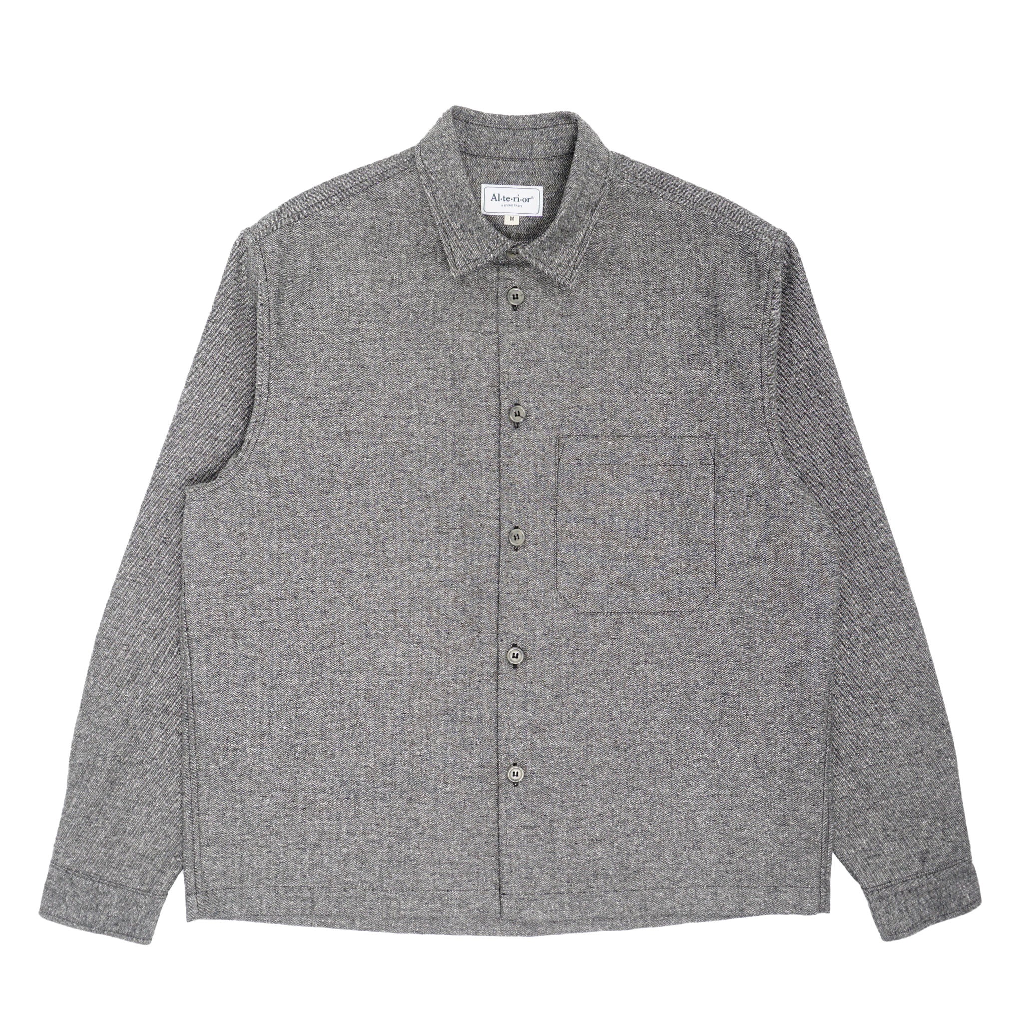 Alterior - Ace Button Down Shirt - Herringbone Twill - Charcoal Alterior - Ace Button Down Shirt - Herringbone Twill - Charcoal