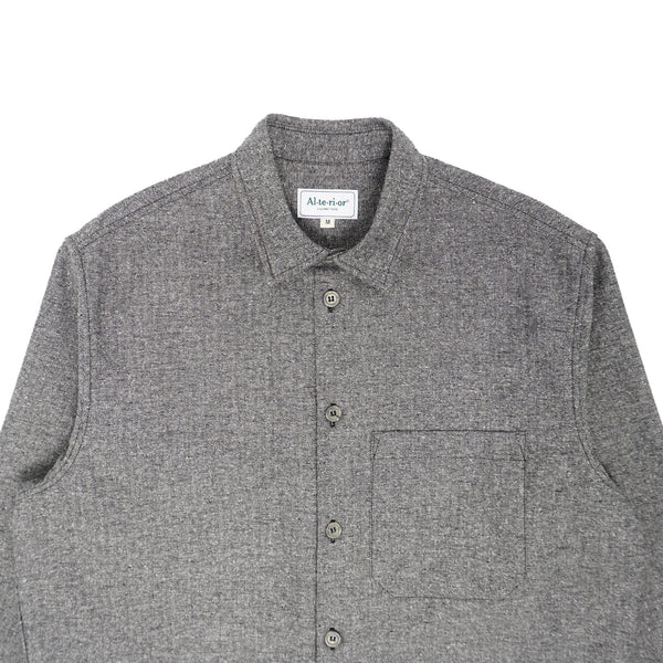 Alterior - Ace Button Down Shirt - Herringbone Twill - Charcoal
