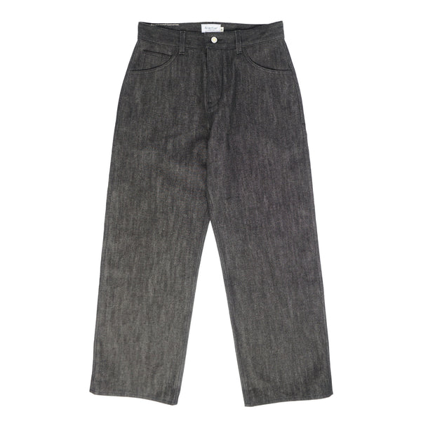 Alterior - Wide Denim Trouser - Black Slub