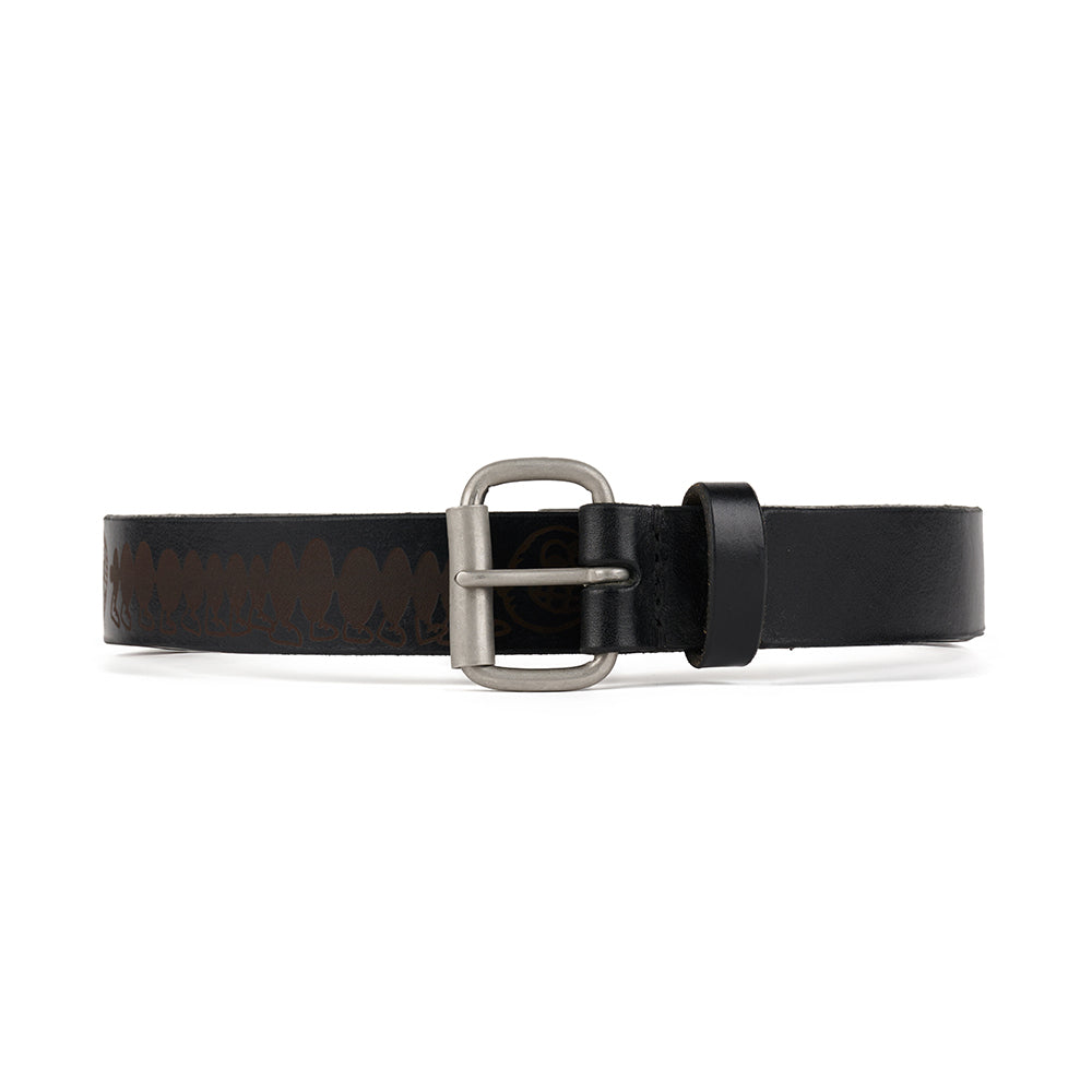 Brain Dead x Alterior - Caterpillar Leather Belt - Black Brain Dead x Alterior - Caterpillar Leather Belt - Black