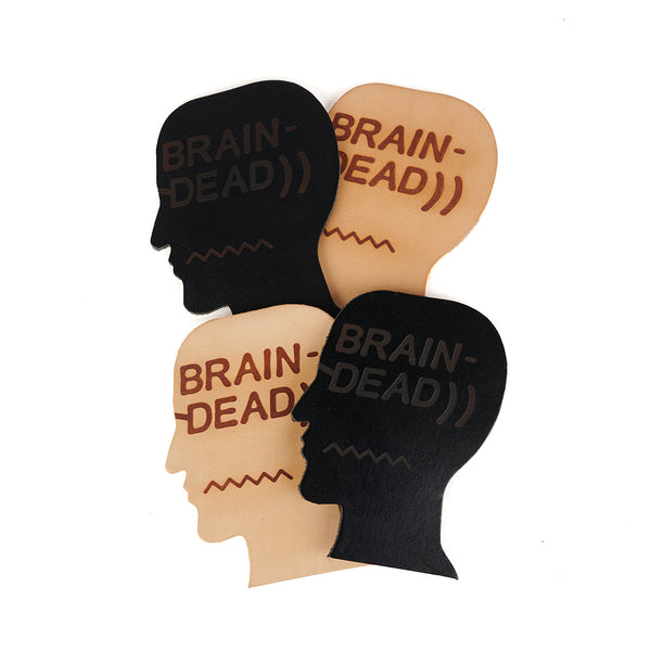 Brain Dead x Alterior - Leather Coaster Pack - Natural/Black