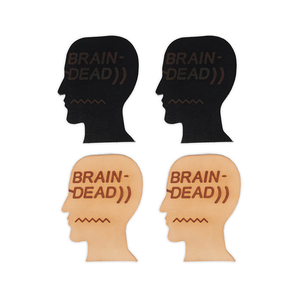 Brain Dead x Alterior - Leather Coaster Pack - Natural/Black