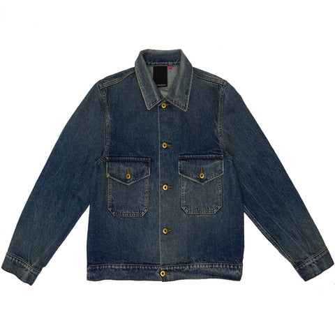 Sturla - Hooded Incision Jacket - Melange Green Bonded Wool