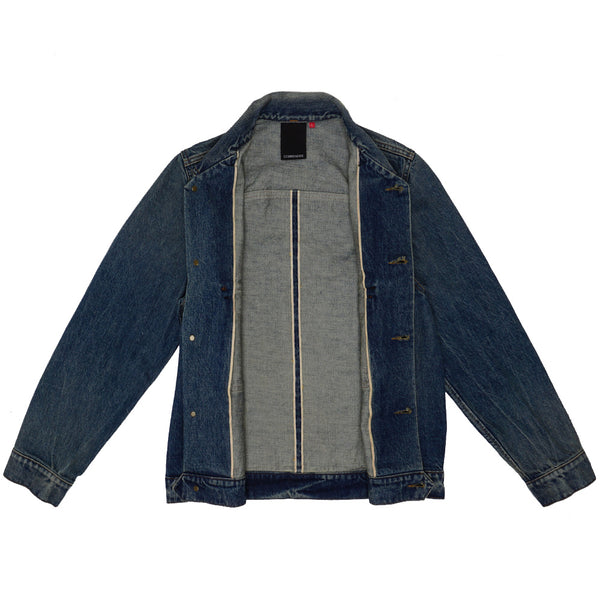 Commonside - Cropped Jacket - Washed Selvedge Denim