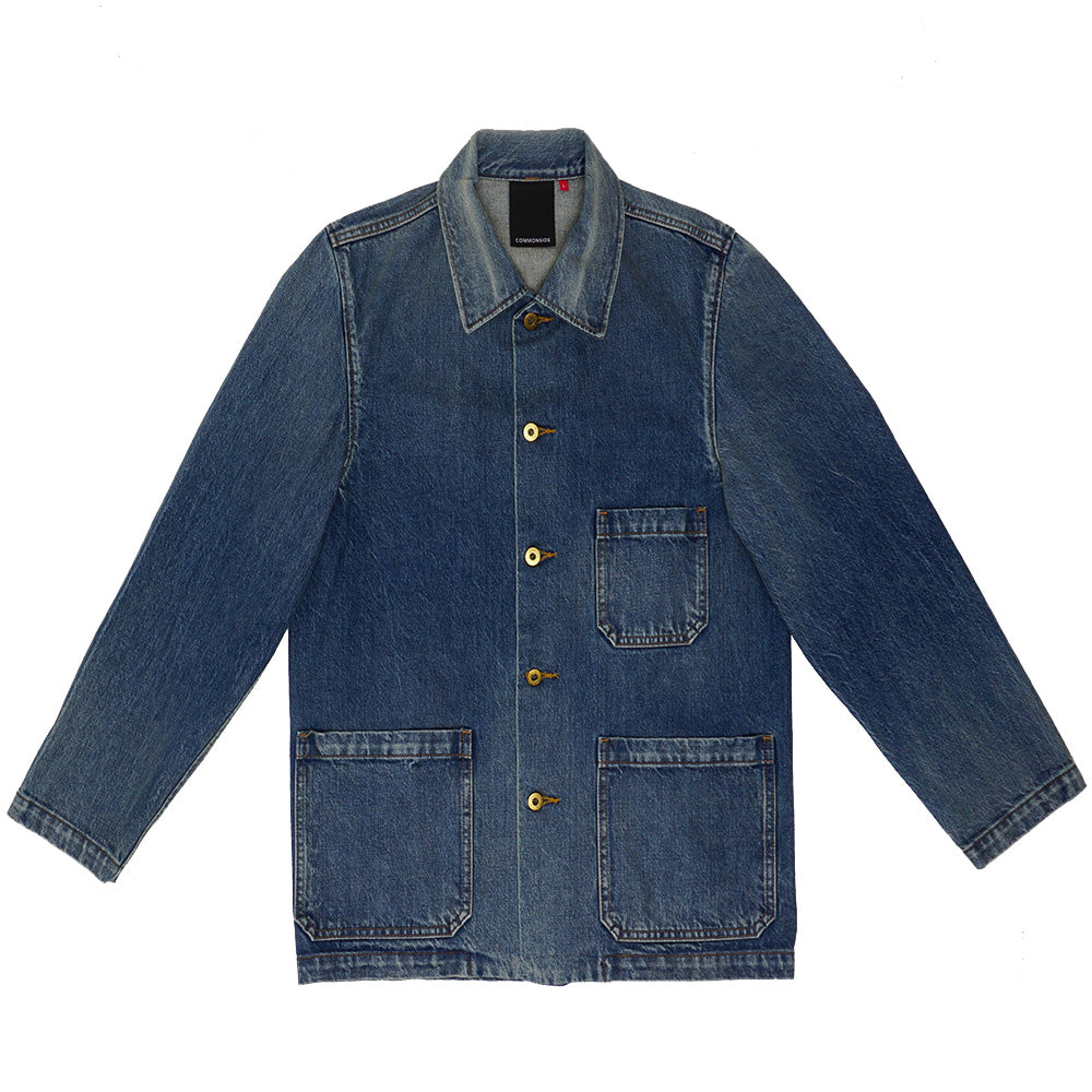 Commonside - I.A.P Chore Coat - Washed Selvedge Denim Commonside - I.A.P Chore Coat - Washed Selvedge Denim
