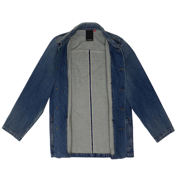 Commonside - I.A.P Chore Coat - Washed Selvedge Denim