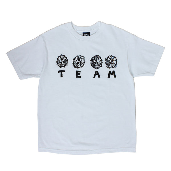 Crack Gallery - The Ned’s. Atomic Dustbin / Grey Cell Green / Team Rider T-Shirt - White Crack Gallery - The Ned’s. Atomic Dustbin / Grey Cell Green / Team Rider T-Shirt - White