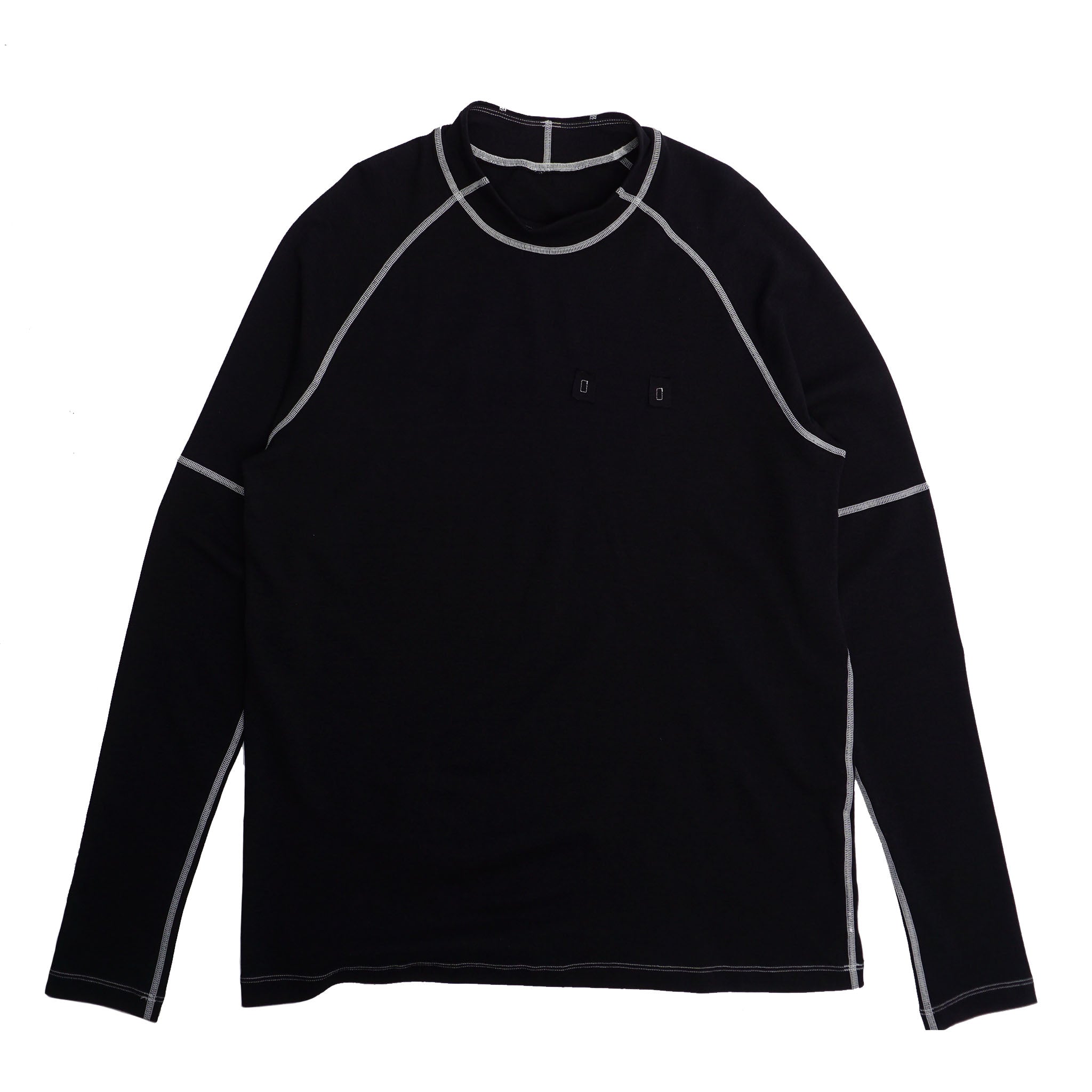 DAYTIMENOVELLA - Overlock Mock Neck - Black/White DAYTIMENOVELLA - Overlock Mock Neck - Black/White