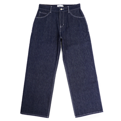 Alterior - Cone Mills White Oak Wide Trouser - Indigo/White Stitch