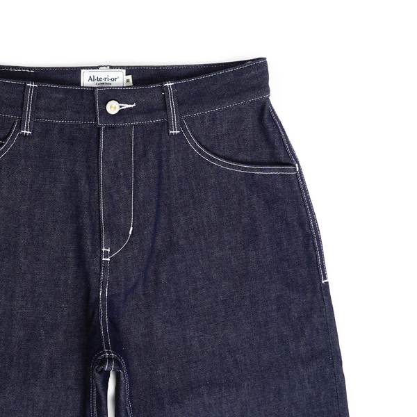 Alterior - Cone Mills White Oak Wide Trouser - Indigo/White Stitch