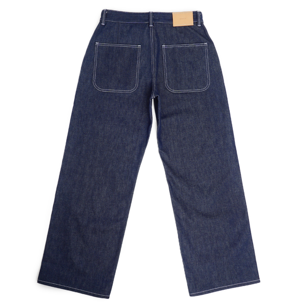 Alterior - Cone Mills White Oak Wide Trouser - Indigo/White Stitch