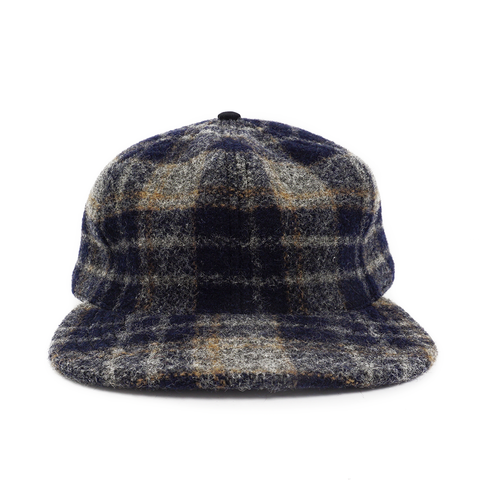 Thheme/Alterior - Woolrich Plaid Pleated 6-Panel Cap - Navy/Grey
