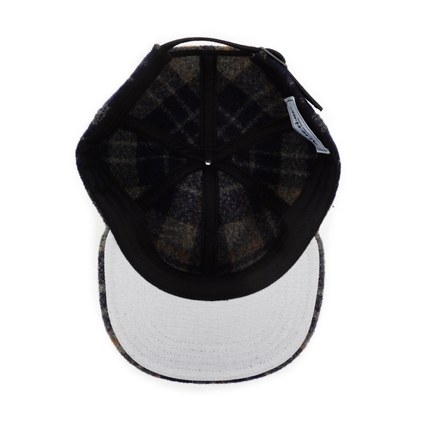 Thheme/Alterior - Woolrich Plaid Pleated 6-Panel Cap - Navy/Grey
