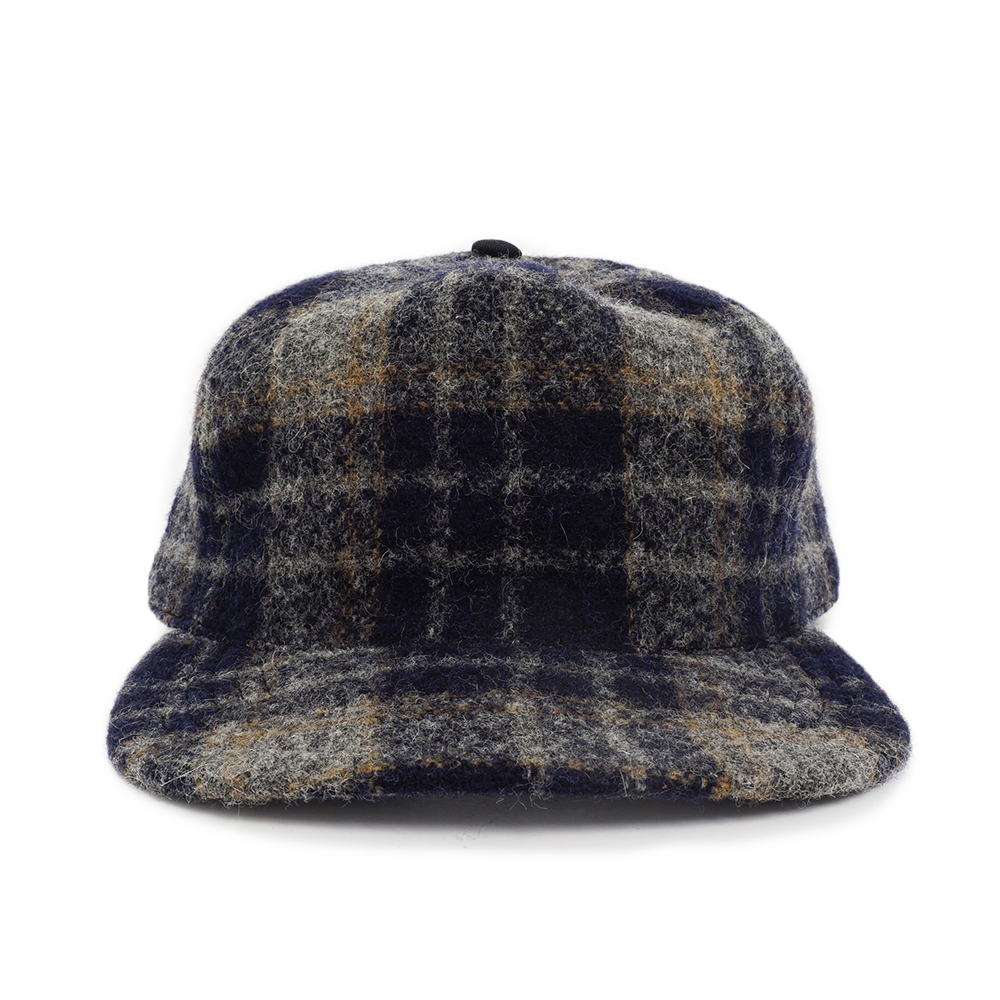 Thheme/Alterior - Woolrich Plaid Pleated 5-Panel Cap - Navy/Grey Thheme/Alterior - Woolrich Plaid Pleated 5-Panel Cap - Navy/Grey