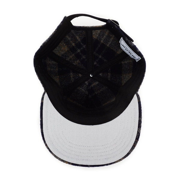 Thheme/Alterior - Woolrich Plaid Pleated 5-Panel Cap - Navy/Grey