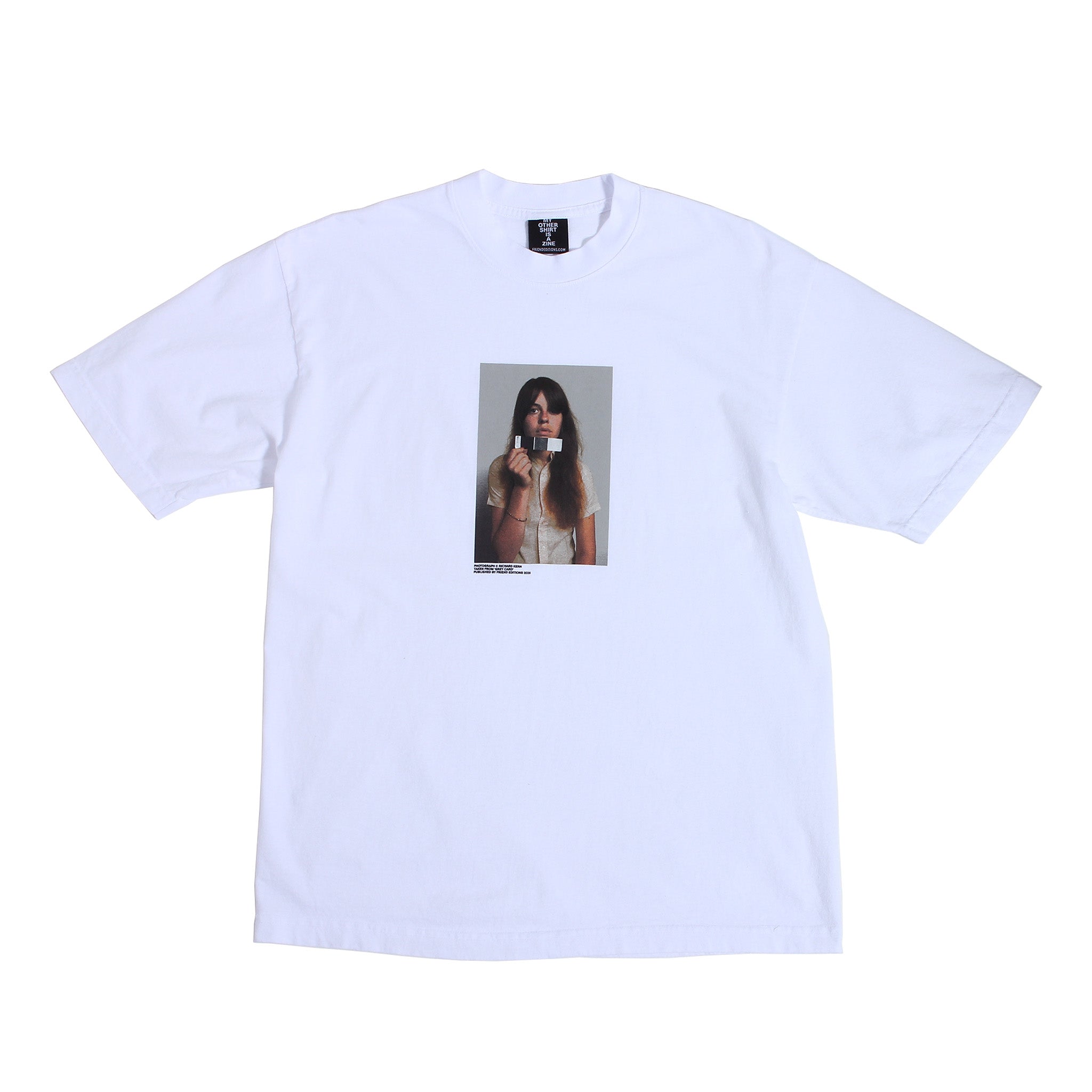 Friend Editions - Richard Kern Grey Card T-Shirt - White Friend Editions - Richard Kern Grey Card T-Shirt - White