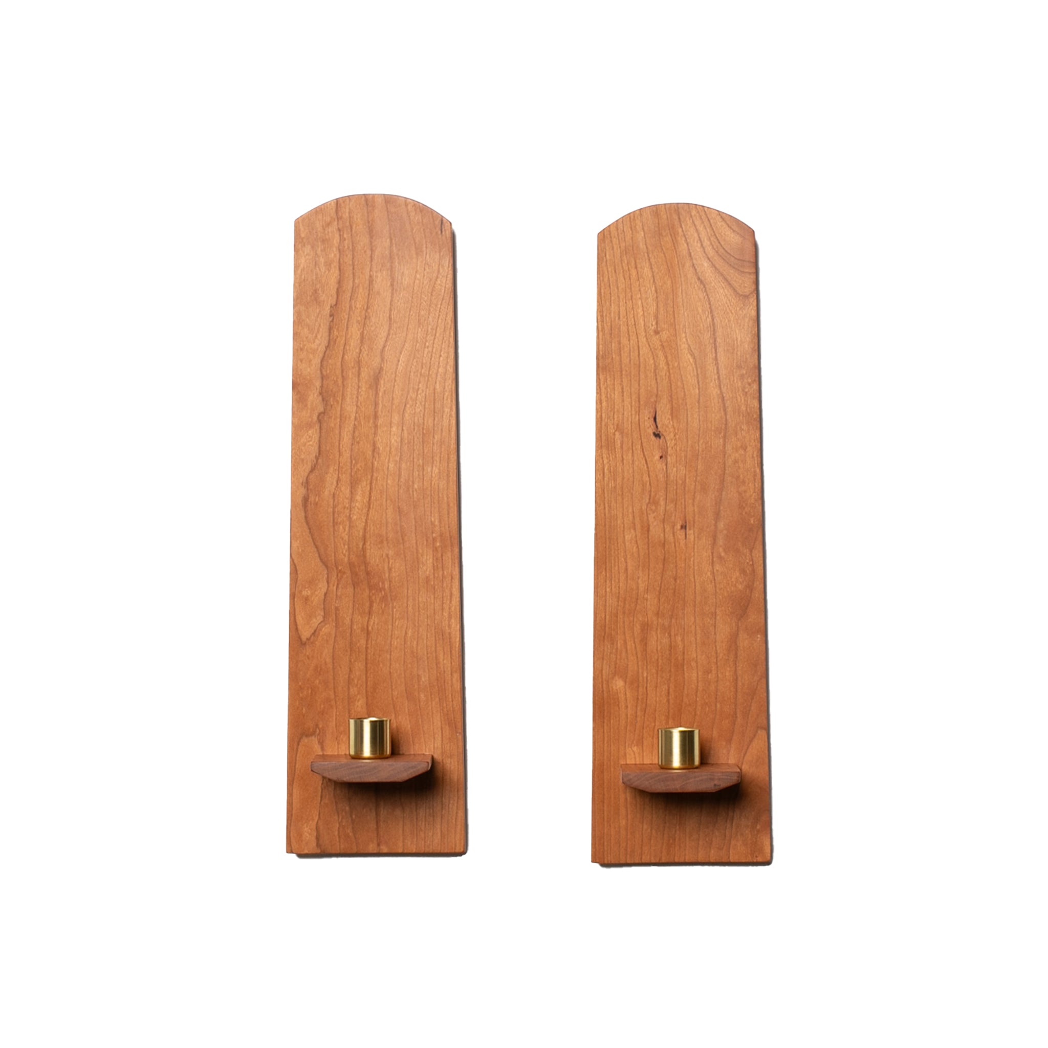 John Jarvis - Candle Sconce Set - Cherry John Jarvis - Candle Sconce Set - Cherry