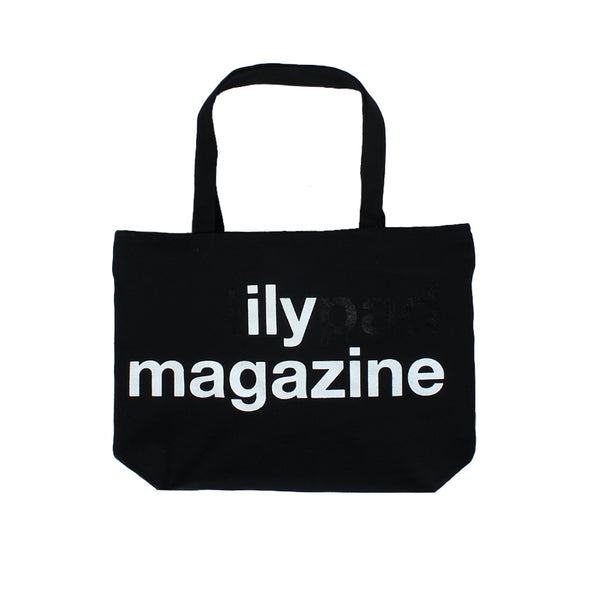 Lilypad - ILY Magazine 20L Canvas Zipper Tote - Black Lilypad - ILY Magazine 20L Canvas Zipper Tote - Black