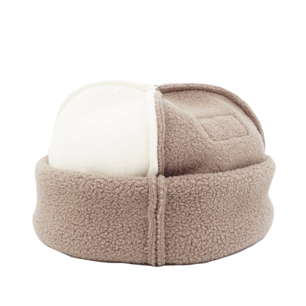 LLOYD / ALTERIOR - Reversible Fleece Toque - 4 Panel - Taupe/Navy/Cream
