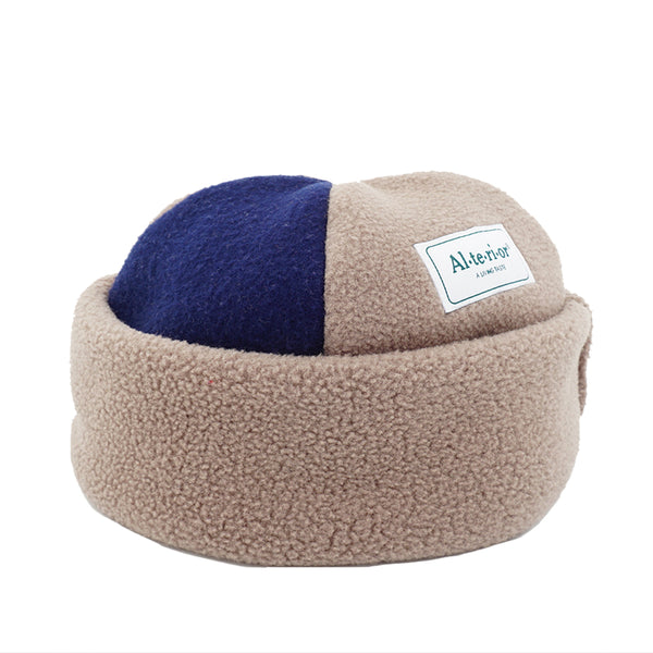LLOYD / ALTERIOR - Reversible Fleece Toque - 4 Panel - Taupe/Navy/Cream