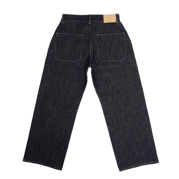 Alterior & Mister Green - Japanese Hemp Denim Wide Trouser - Indigo