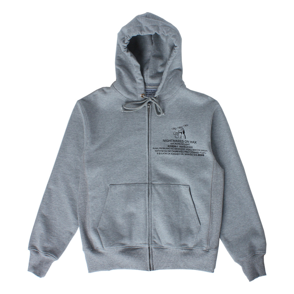 Mister Green / Nightmares On Wax / Warp Records - Esperanto Zip Hoodie - Grey Mister Green / Nightmares On Wax / Warp Records - Esperanto Zip Hoodie - Grey