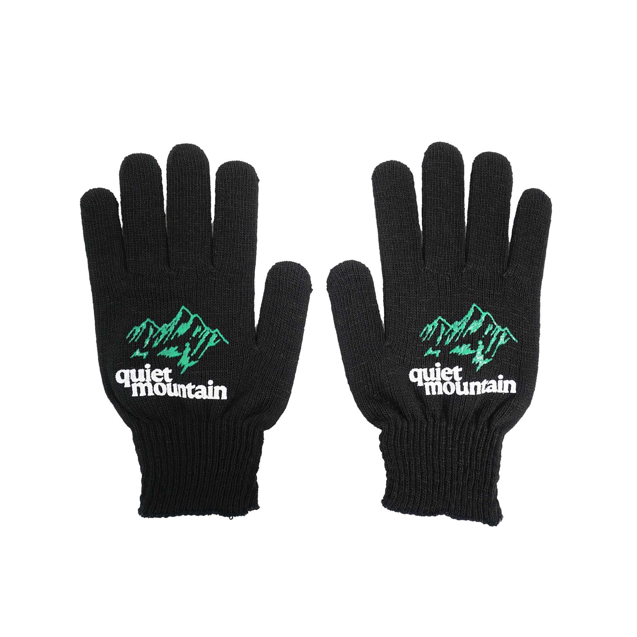 Quiet Mountain Cafe - Knitted Grip Gloves - Black Quiet Mountain Cafe - Knitted Grip Gloves - Black