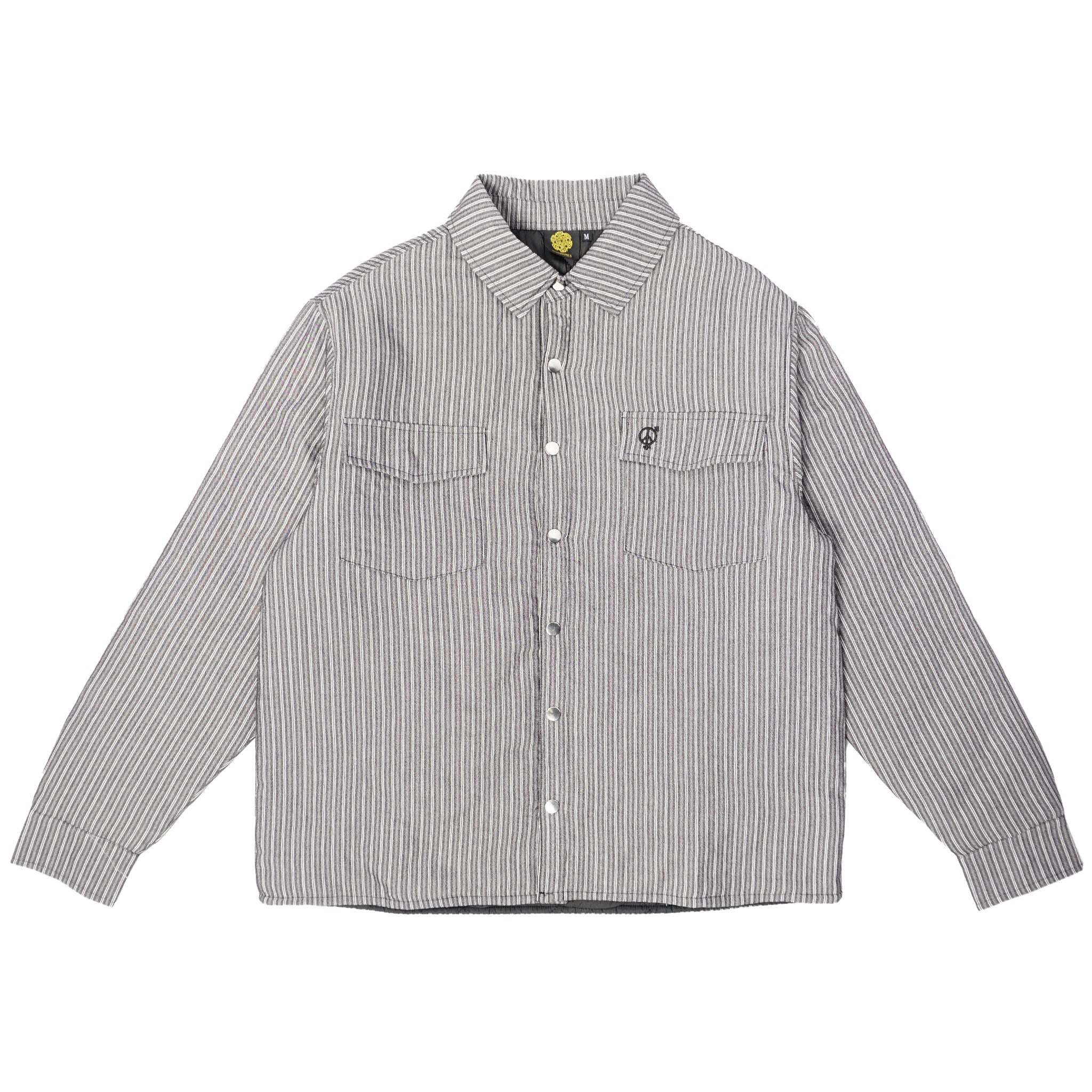 Sexhippies - Insulated Snap Striped Workshirt - Black/Grey/White Sexhippies - Insulated Snap Striped Workshirt - Black/Grey/White