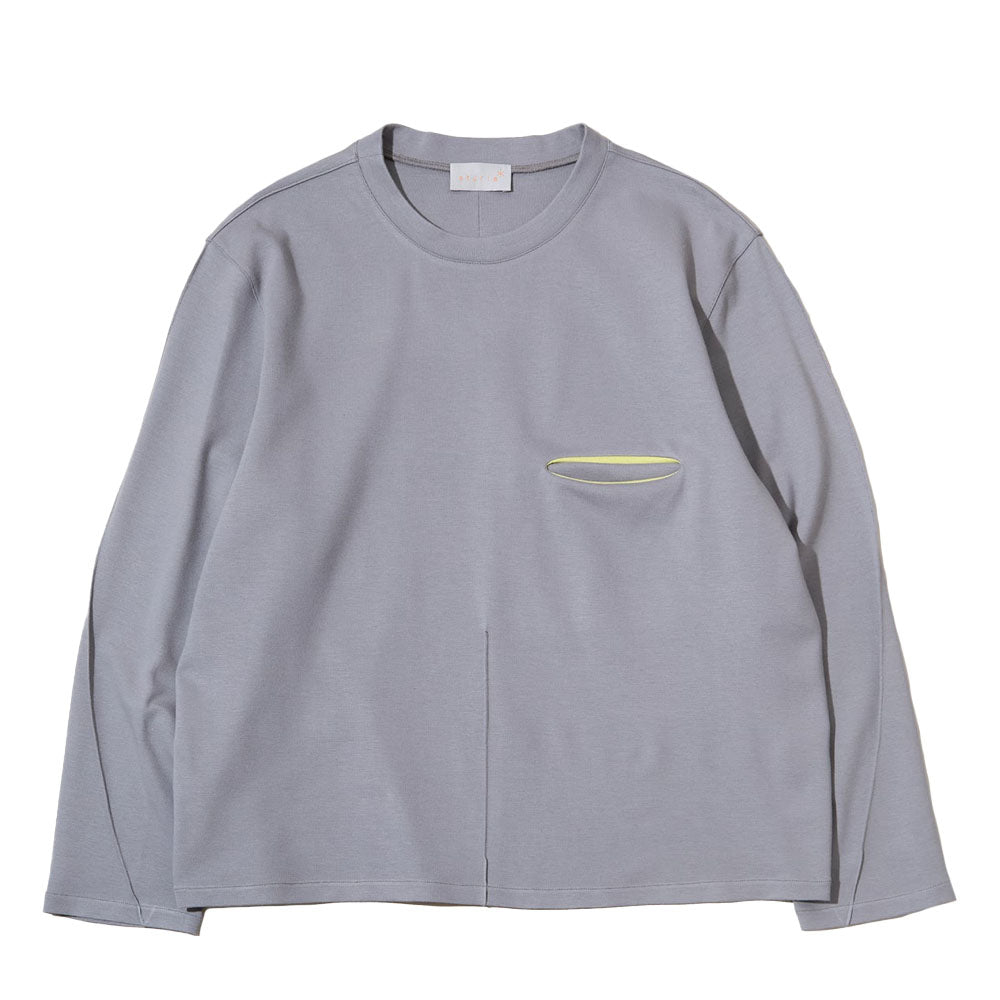 Sturla - Mens Incision L/S - Grey Cotton Jersey Sturla - Mens Incision L/S - Grey Cotton Jersey