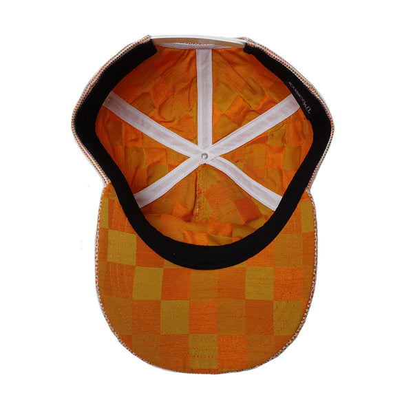 Thheme - Orange Check Peekaboo - Orange/White