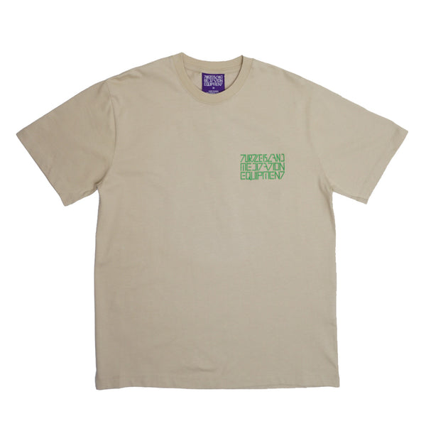 Turtle Island Meditation Equipment - Future Time Zone T-shirt - Beige