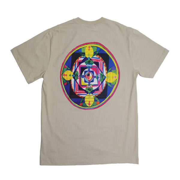 Turtle Island Meditation Equipment - Future Time Zone T-shirt - Beige