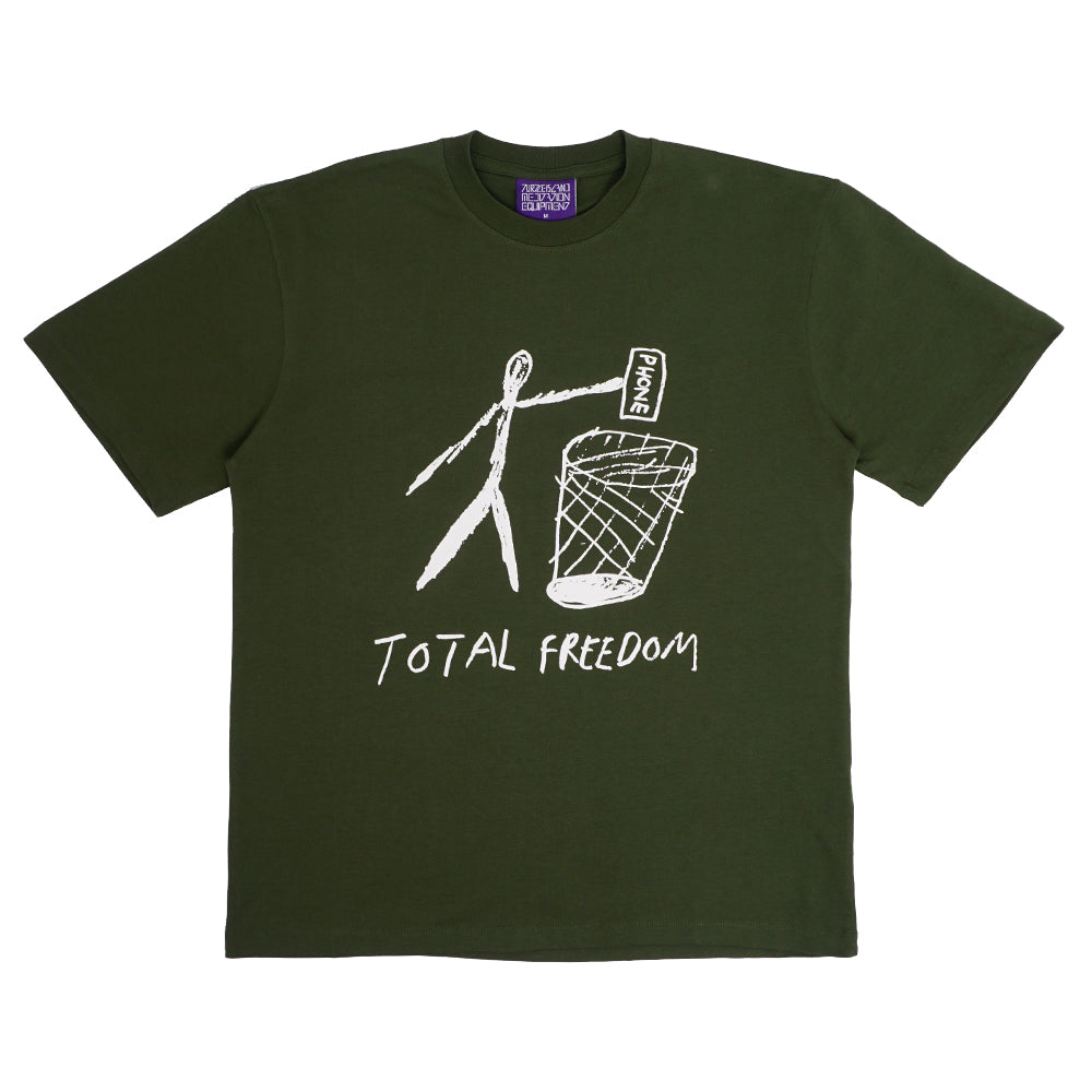 Turtle Island Meditation Equipment - Total Freedom T-shirt - Dark Army Green Turtle Island Meditation Equipment - Total Freedom T-shirt - Dark Army Green