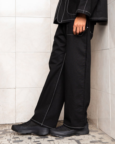 Alterior - Ripstop Wide Trouser - Black