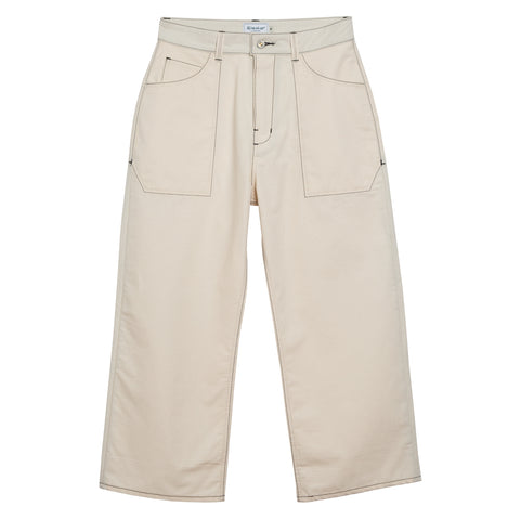 Sturla - Twisted Seam Trousers - Charcoal Flocked Nylon