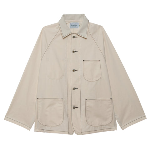 Sturla - Hooded Incision Jacket - Melange Green Bonded Wool