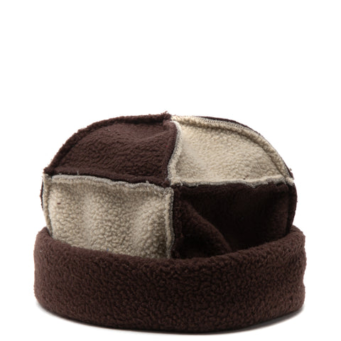 LLOYD / ALTERIOR - Reversible Toque - 8 Panel  Brown/Pearl