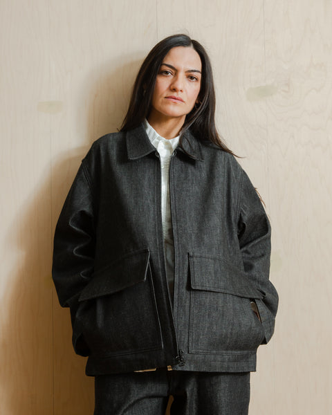 Alterior - Banquet Zip Jacket - Cone Mills White Oak - Black