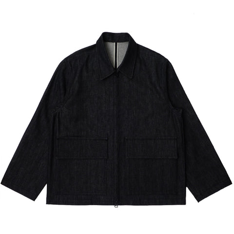 Sturla - Hooded Incision Jacket - Melange Green Bonded Wool
