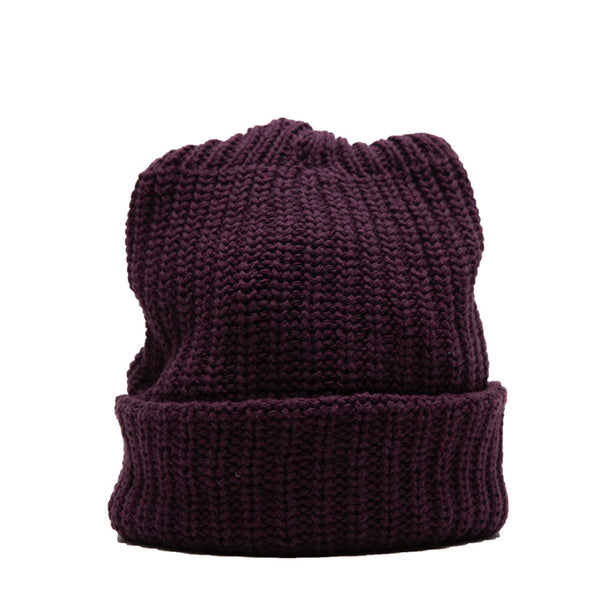 Alterior - Chunky Knit Beanie - Plum Alterior - Chunky Knit Beanie - Plum