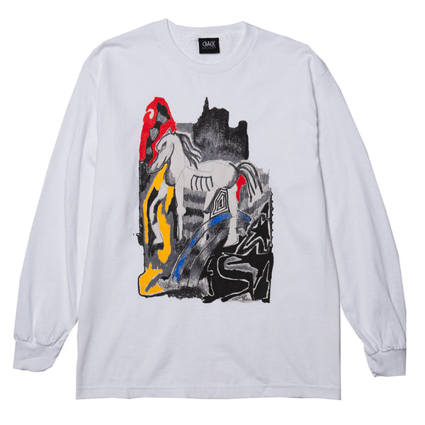 Crack Gallery - Bronco L/S T-Shirt - White Crack Gallery - Bronco L/S T-Shirt - White
