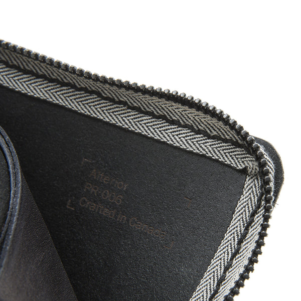 PR-006 - Half-Zip Wallet - Black