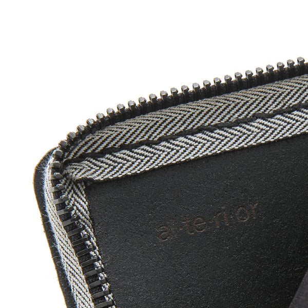 PR-006 - Half-Zip Wallet - Black