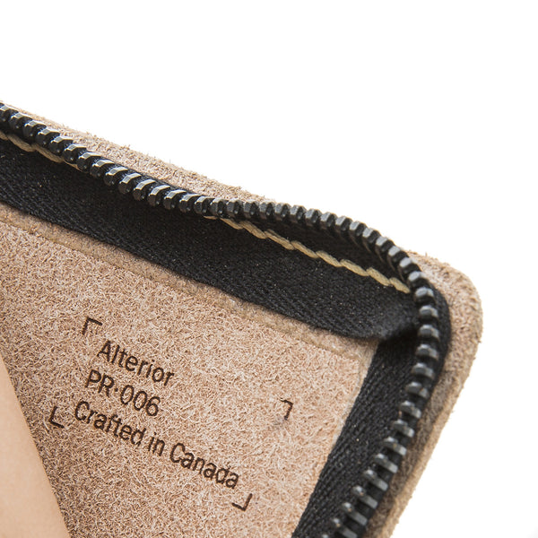 PR-006 - Half-Zip Wallet - Natural