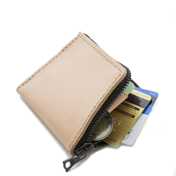 PR-006 - Half-Zip Wallet - Natural