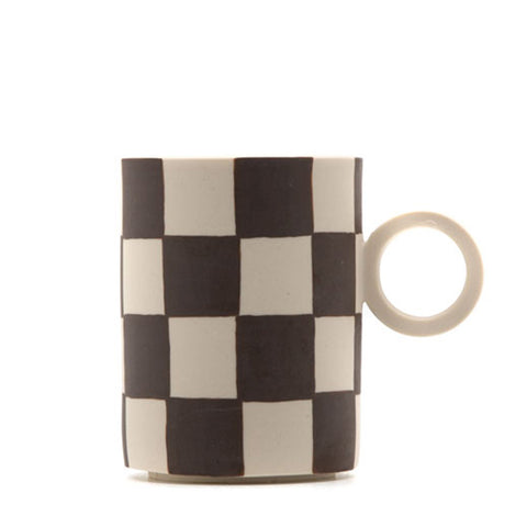 Mellow - Gemini Vase - Brown Checker